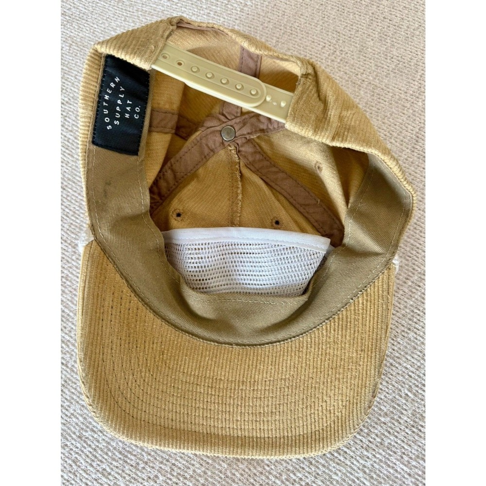 Southern Supply Hat Co Country and Western Corduroy Snapback Hat Tan Rope Cap - Picture 3 of 3